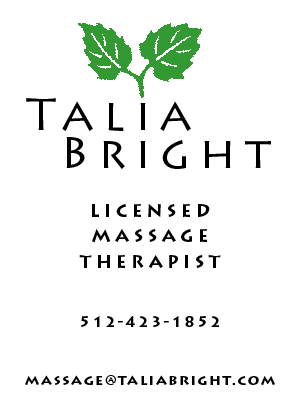 Talia Bright, Registered Massage Therapist, Austin, Texas